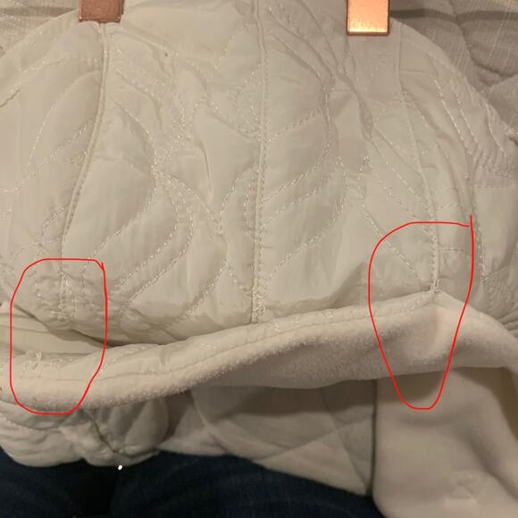 Fabletics Women's Quilted Aviator Hat in Egret White - Picture 12 of 12